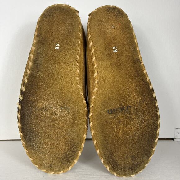 LL Bean Slipper Boots Shoes Women 8M Brown Suede Shearling Wicked Good - Picture 13 of 16